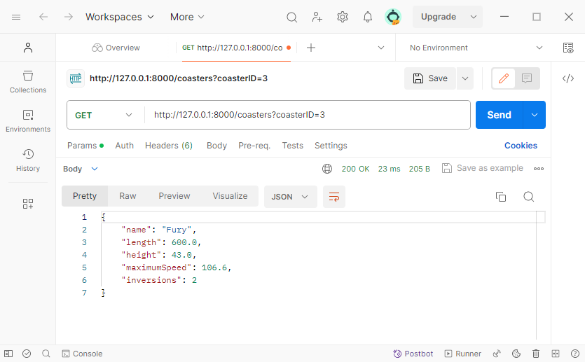 Addressing endpoint 5 with coasterID 3