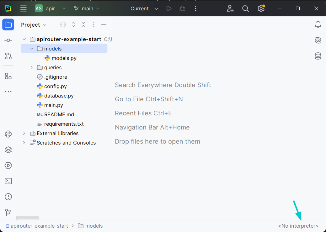 Adding an interpreter