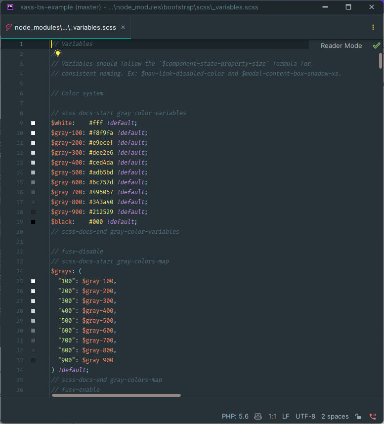 Bootstrap variables