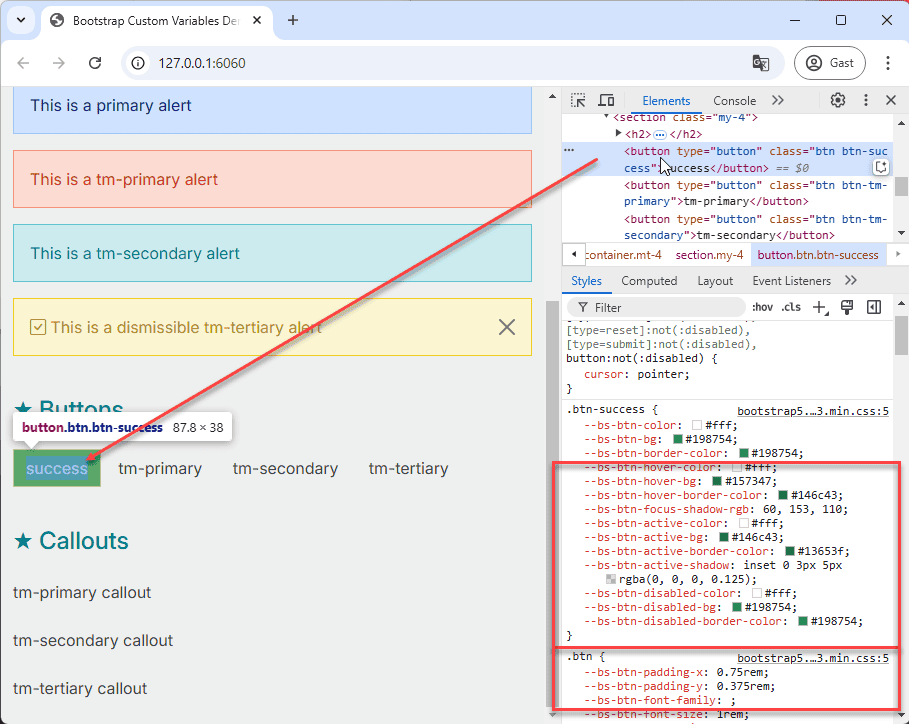 Button CSS Variables