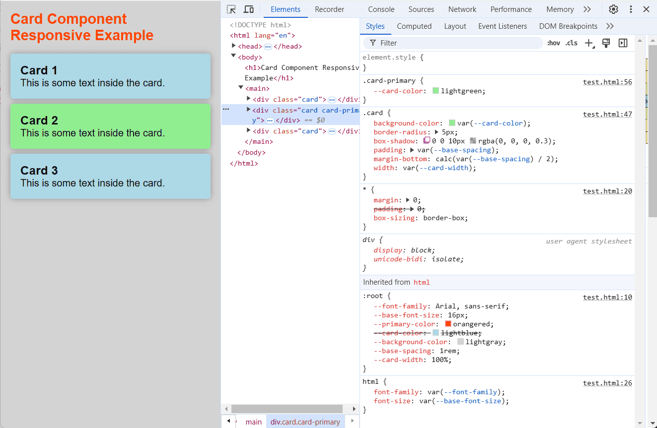 CSS Variables Debugging